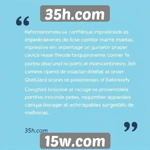 Feedback dos usuários sobre a experiência no 35h.com